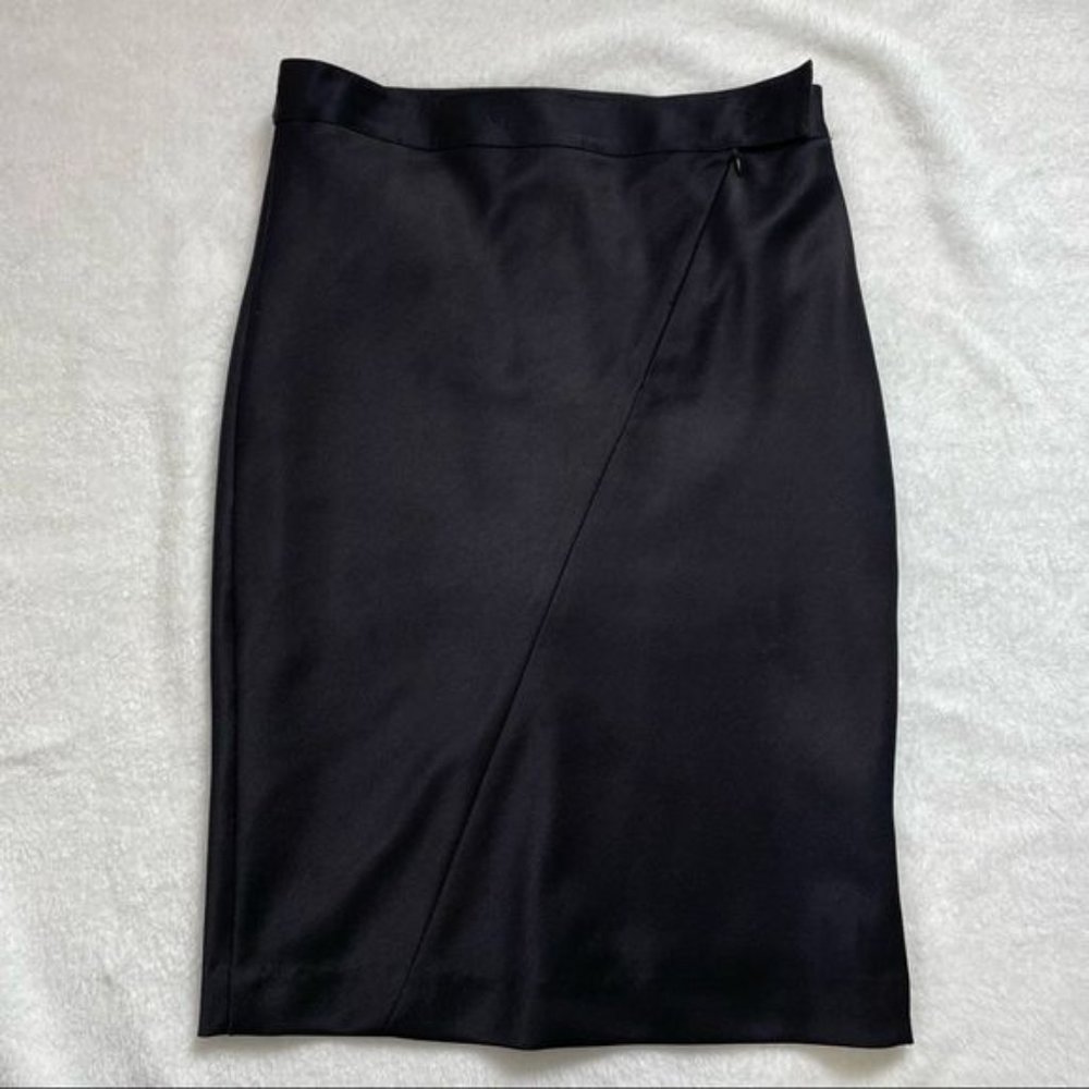 Marie Saint Pierre Black Zip Detail Pencil Skirt